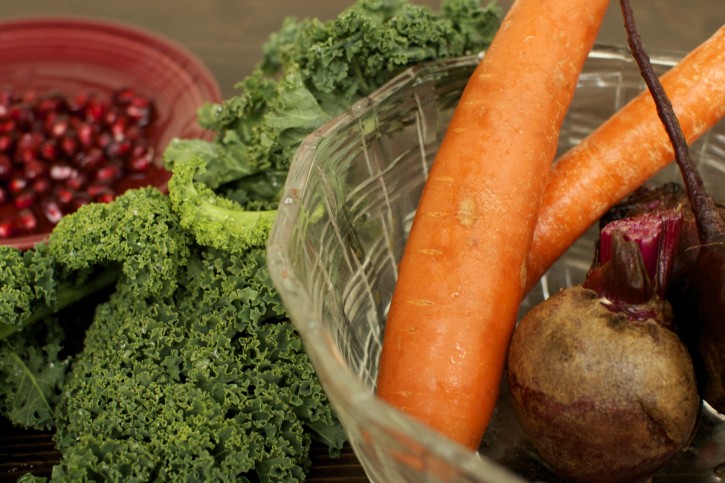 Raw Kale Beet Carrot and Pomegranate Salad Recipe