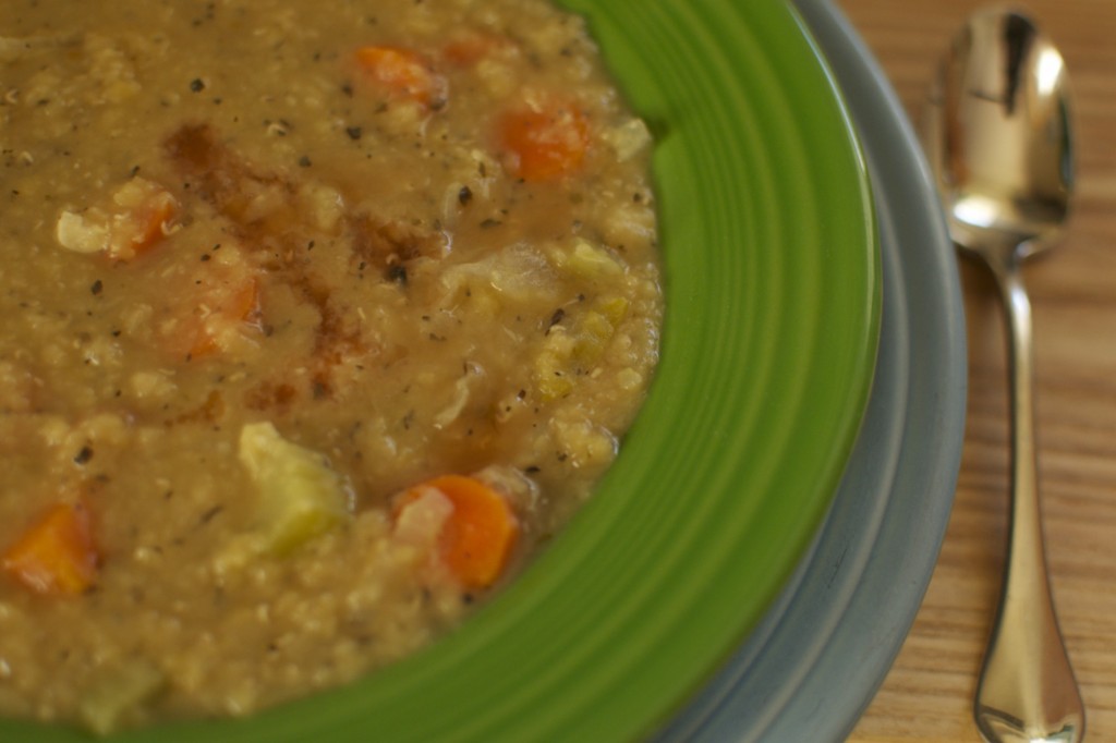 Bowl of lentil soup www.CubitsOrganics.com