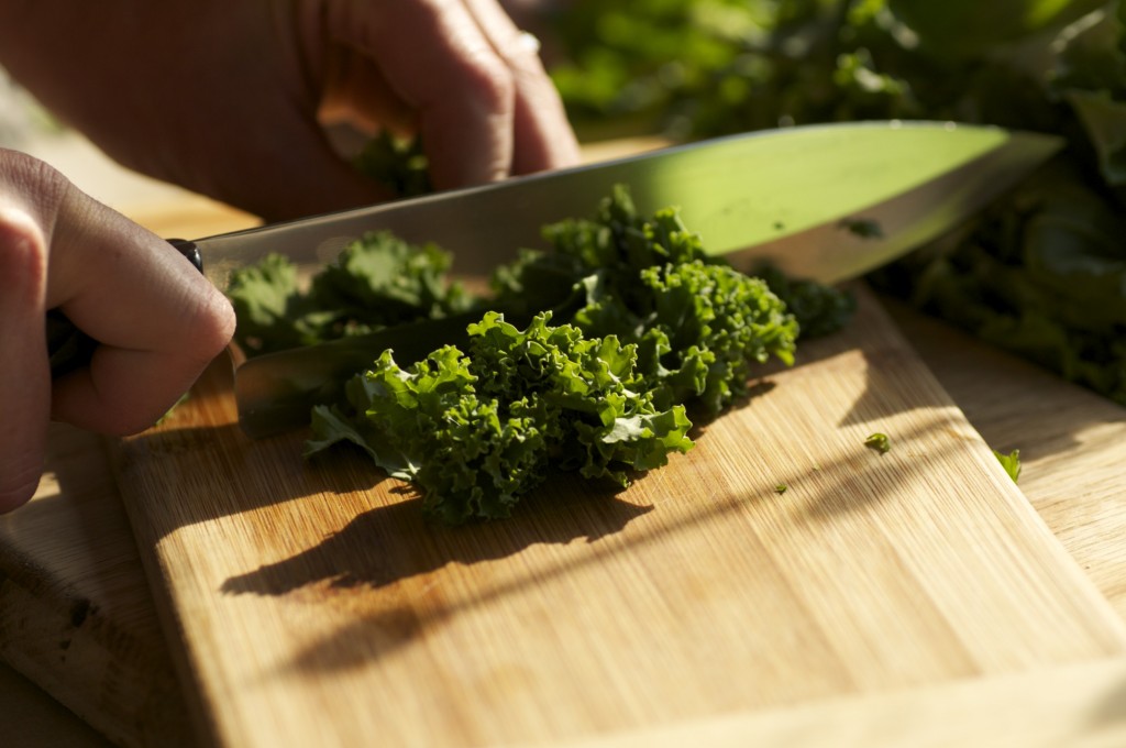 Chopping Kale from www.CubitsOrganics.com