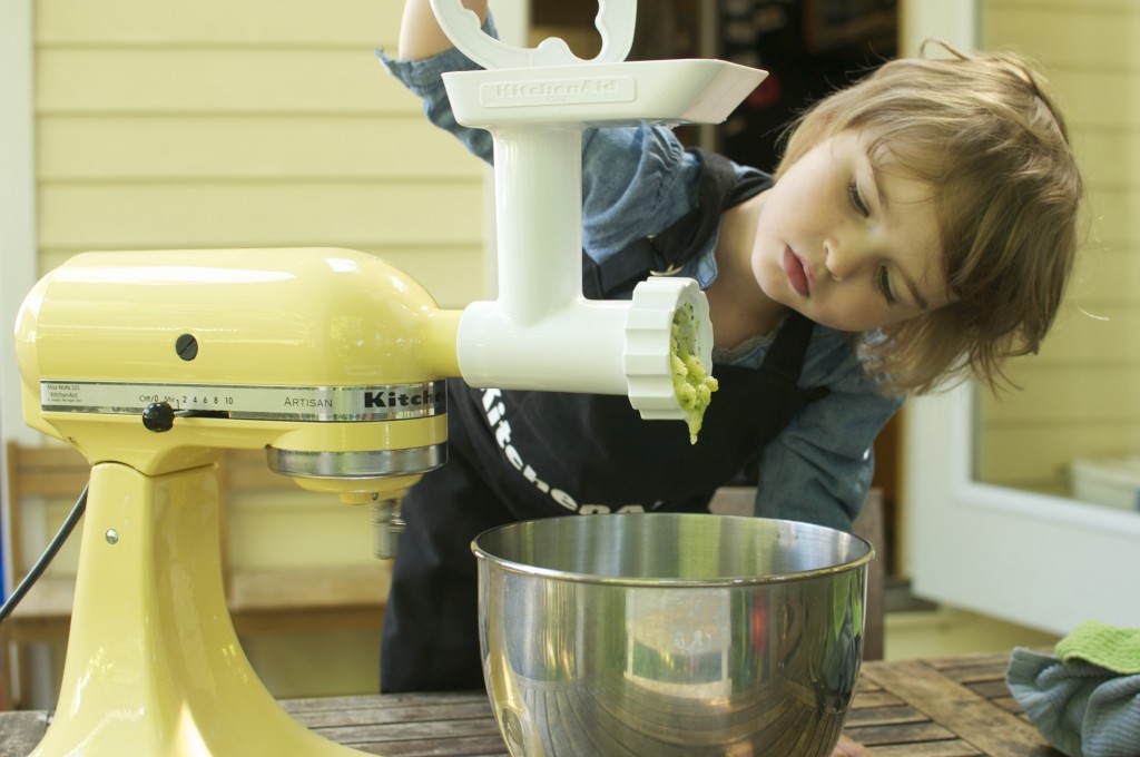 Rebecca uses the Kitchen Aid Stand Mixer Food Grinder Attachment www.cubitsorganics.com