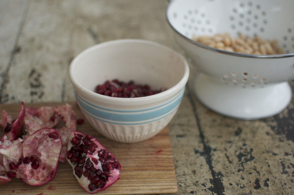 05.01.2014 Making Salad with Pomegranates.