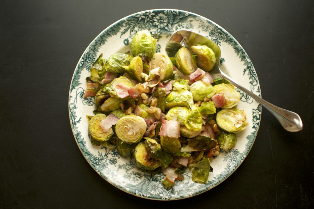 Brussels Sprouts with Bacon and Walnuts www.cubitsorganics.com