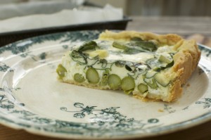 Fiddlehead Quiche with Cottage Cheese