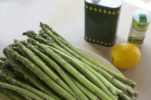 Grilled Asparagus with Chive Blossoms